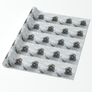 Papel De Regalo Nutria de mar adorable