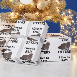 Papel De Regalo Nutrias Me Encanta Comer Nutrias Divertidas