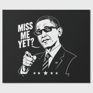 Papel De Regalo Obama 2028 Me Extrañas Todavía Presidente 44 Diver