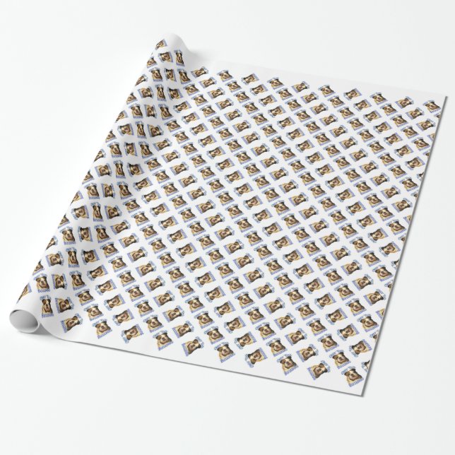 Papel De Regalo Obedece al Bulldog (Desenrollado)