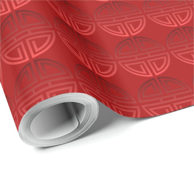 Papel De Regalo Obra clásica rojo oscuro del cumpleaños de los (Esquina del rollo)