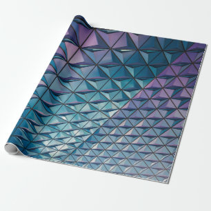Papel De Regalo Obra de arte verde azulada y rosa
