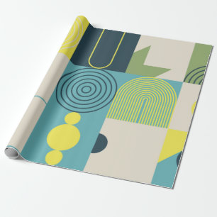 Papel De Regalo Obra de composición en Bauhaus hecha con ele abstr