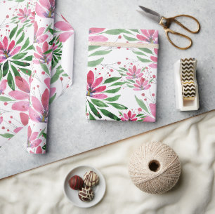 Papel De Regalo Obras de arte originales acuarela Flores en flor