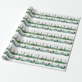 PAPEL DE REGALO OBX LIGHTHOUSES WRAPPING PAPER