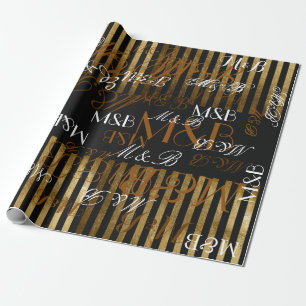 Papel De Regalo occasion mr mrs personalized initials