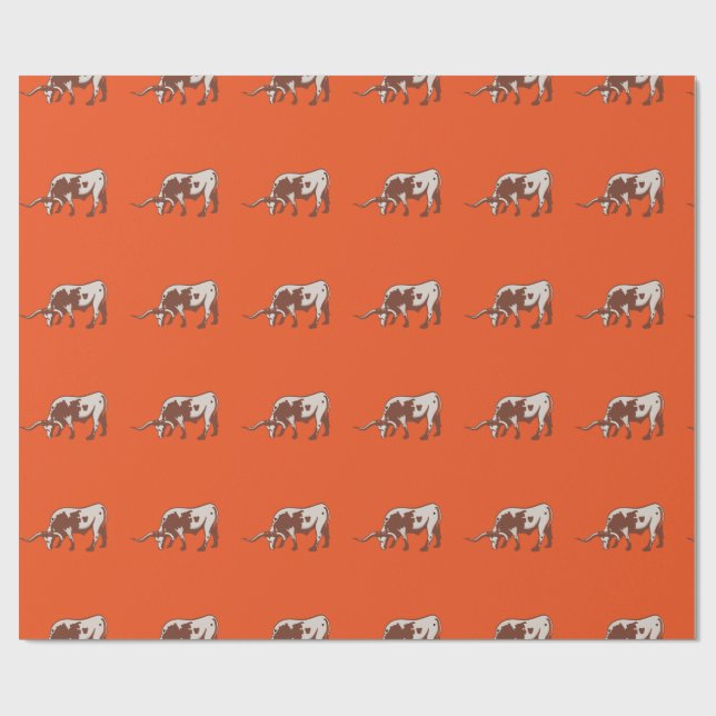 Papel de regalo occidental del buey del (Superficie plana)