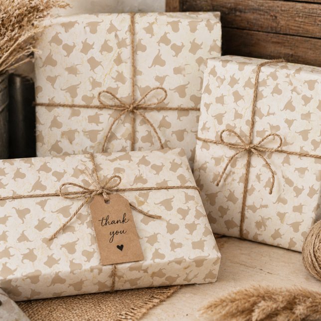 Papel de regalo occidental silueta de cabeza de va (Subido por el creador)