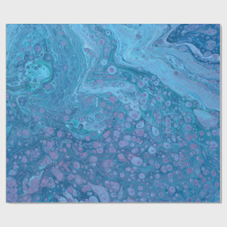 Papel De Regalo Ocean Breeze 3 Blue Purple Abstract Wrapping Paper