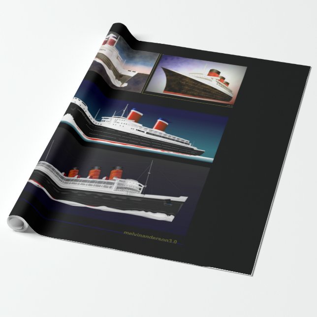 Papel De Regalo Ocean Liners (Desenrollado)