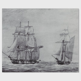 Papel De Regalo Oceanic Trek Graphic Ships Fine Art