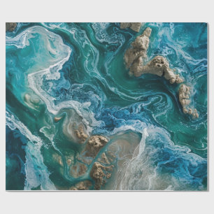 Papel De Regalo Océano azul