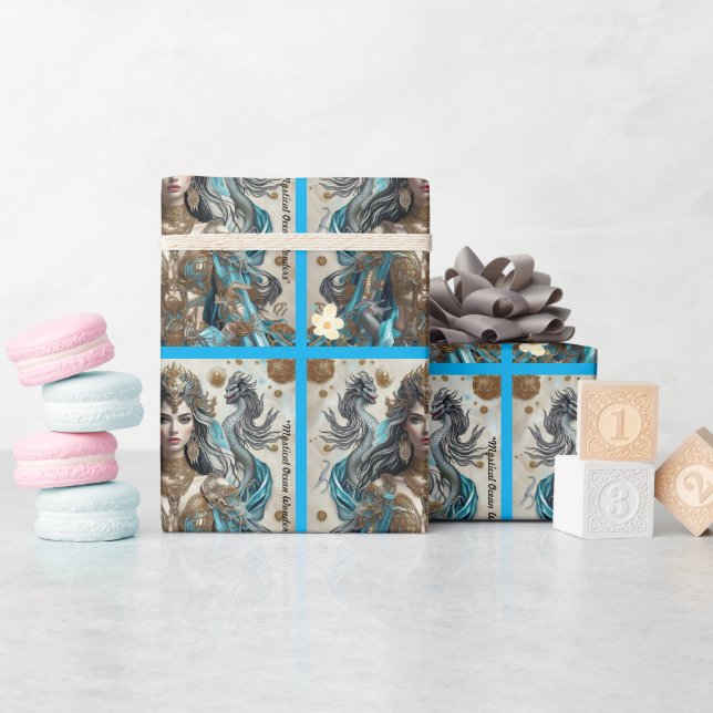 Papel De Regalo "Océano mítico" (Baby Shower)