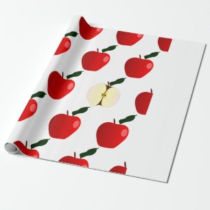 Papel De Regalo Odd One Out Seimless Red Apple Background