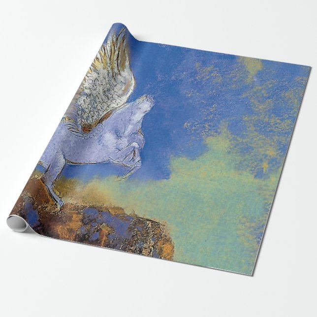 Papel De Regalo Odilon Redon Pegasus - Simbolismo griego de mitolo (Desenrollado)
