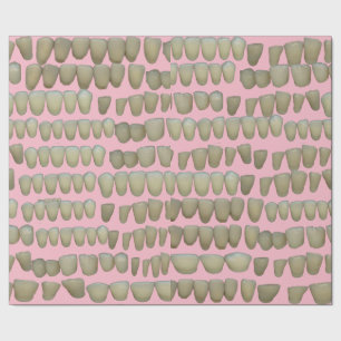 Papel De Regalo Odontología de dientes tiernos Ortodoncia rosa