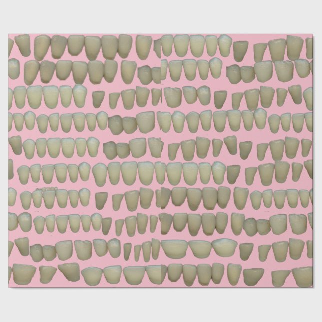 Papel De Regalo Odontología de dientes tiernos Ortodoncia rosa (Costura)