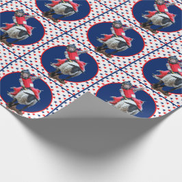 Papel De Regalo Oeste de Rodeo Cowgirl Mutton Busting