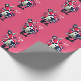 Papel De Regalo Oeste de Rodeo Cowgirl Mutton Busting