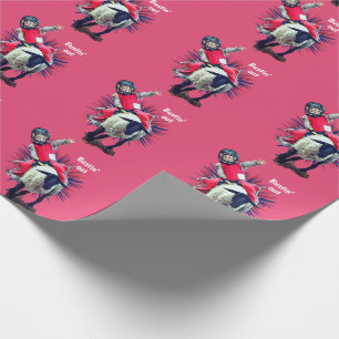 Papel De Regalo Oeste de Rodeo Cowgirl Mutton Busting