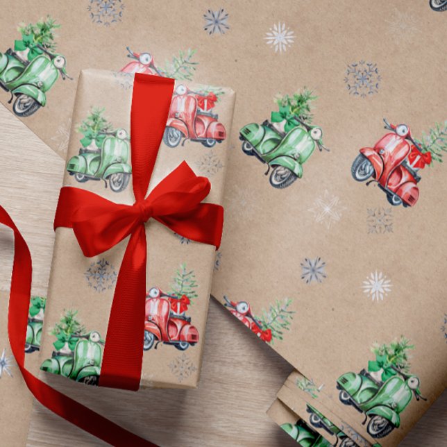Papel De Regalo Oferta especial de árbol de navidad de Vespa moder (Subido por el creador)