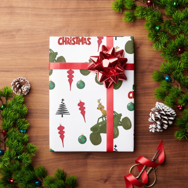 Papel De Regalo Off Road Christmas Wrapping Paper (Regalo de vacaciones)