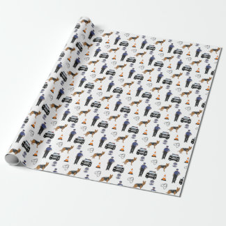 Papel De Regalo Oficial de policía, perro policía, K9 oficial,