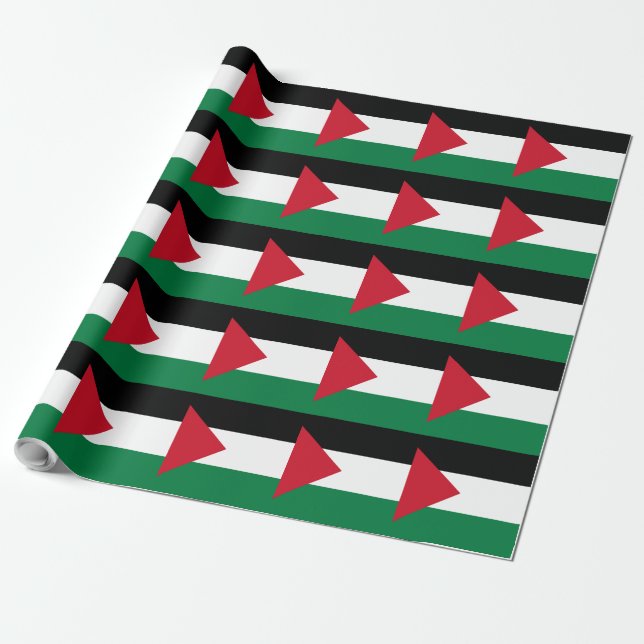 Papel De Regalo oficialmente bandera del Estado de Palestina (Desenrollado)