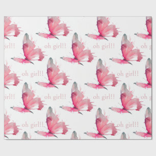 Papel De Regalo Oh Chica Butterflies Baby Shower