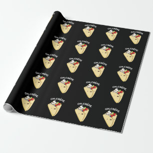 Papel De Regalo Oh Crepe Funny Food Pun Dark BG