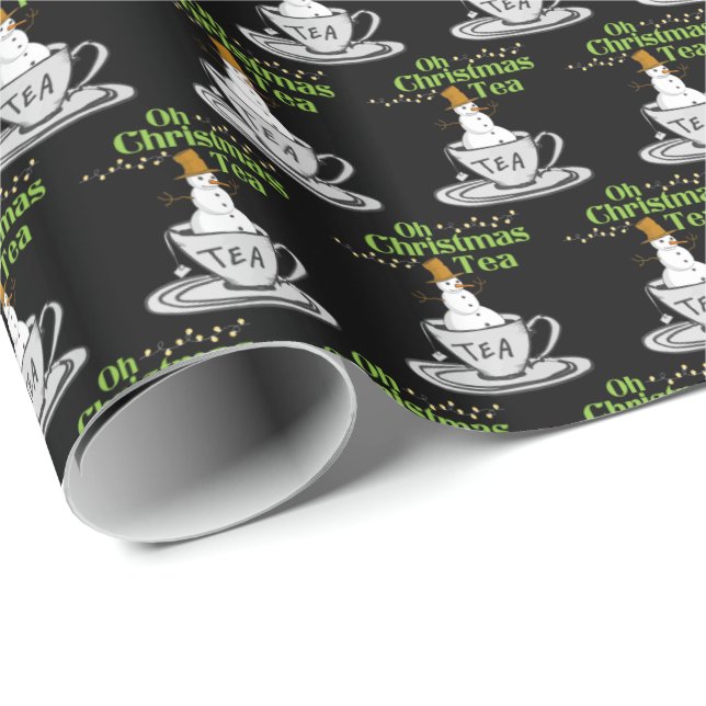 Papel De Regalo Oh Navidades Té - Vacaciones de Tea Lover (Esquina del rollo)