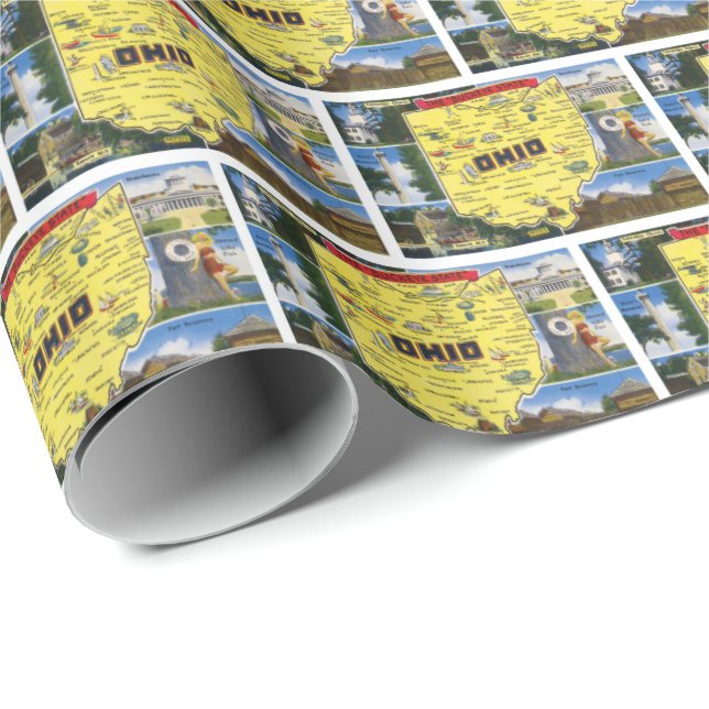 Papel De Regalo Ohio La cosecha del estado de Buckeye (Esquina del rollo)