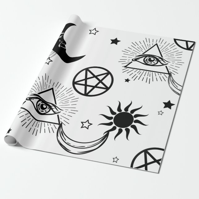 Papel De Regalo ojo de halloween illuminati (Desenrollado)