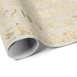 Papel De Regalo Ojo de Horus Gold Egipto Hieroglífico Faraón