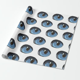 Papel De Regalo Ojo gato azul