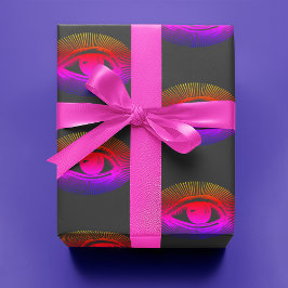 Papel De Regalo Ojo holográfico tecnológico en gris |