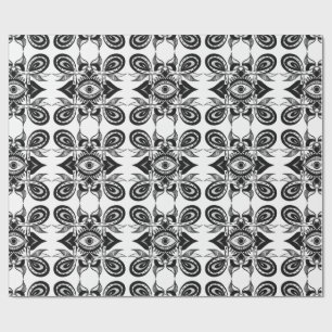 Papel De Regalo Ojo Ornamental - Extraño Estilo Tatuaje Botánico