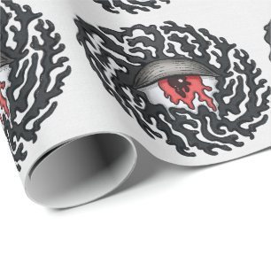 Papel De Regalo Ojo Trippy con Tentacles - Arte Surrealista Trippy