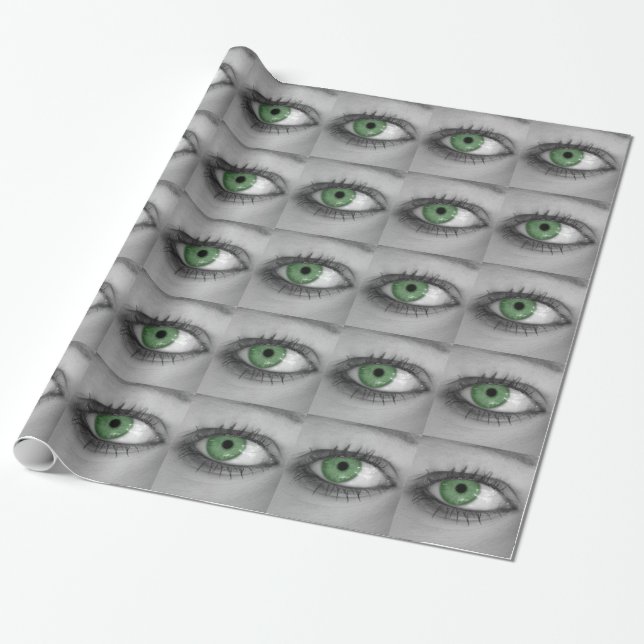 Papel De Regalo Ojo verde (Desenrollado)
