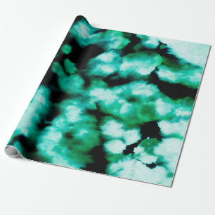 Papel De Regalo Ojo Verde Oscuro. Inspiración Aquamarine Tie Dye