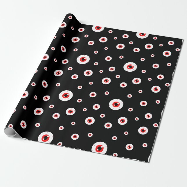 Papel De Regalo Ojos rojos demónicos (Desenrollado)