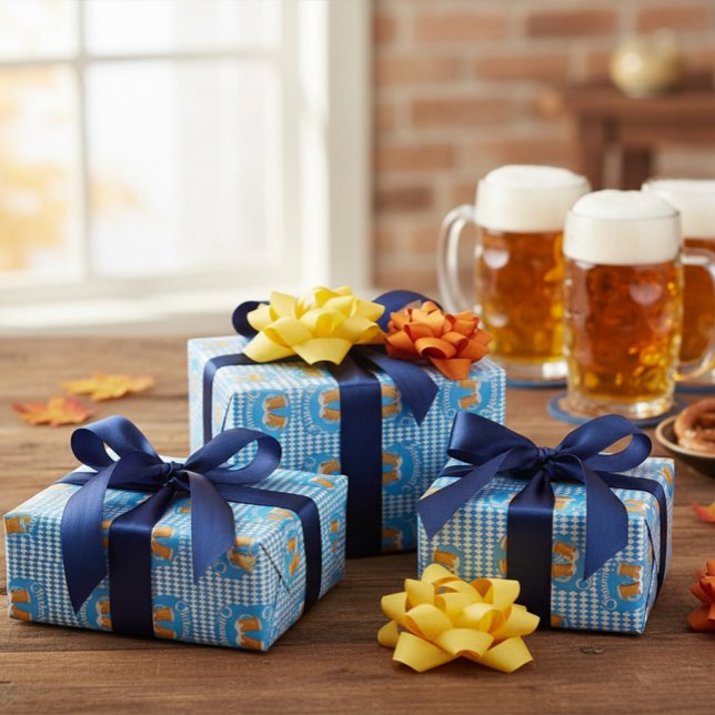 Papel De Regalo Oktoberfest Wrapping Paper with Beer Glasses  (Subido por el creador)