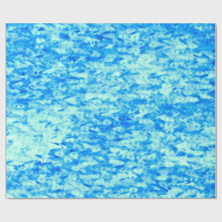 Papel De Regalo Ola Azul Ondulada Brillante No Perfecta