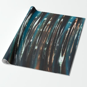 Papel De Regalo Ola Azul Oscuro Gráfica