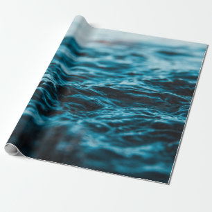 PAPEL DE REGALO OLA DE AGUA EN FOTOGRAFÍA CERRADA
