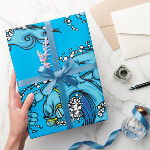 Papel De Regalo Ola de natación