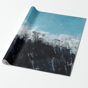 Papel De Regalo Ola marina. Ilustracion pintado a mano