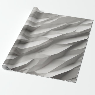 Papel De Regalo Olas abstractas en tonos blancos