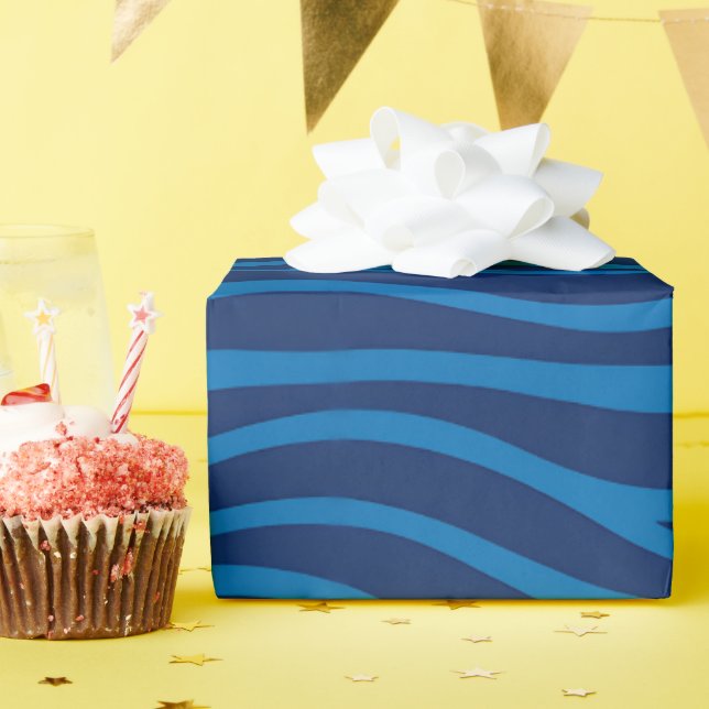 Papel De Regalo Olas abstractas y caudal de agua (Fiesta de cumpleaños )