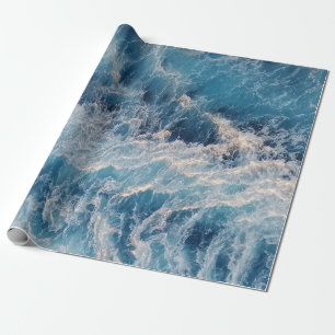 Papel De Regalo Olas azules del océano
